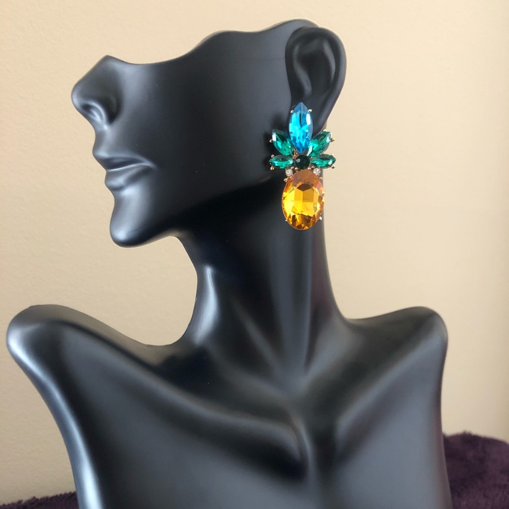 Gem Pineapple Earrings
